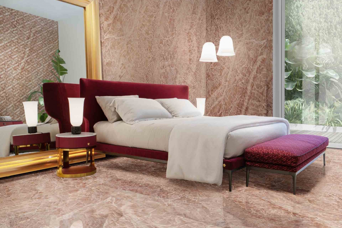 GEMSTONE CRISTALLO ROSA 120X280 + LA GRECA CRISTALLO ROSA 120X280