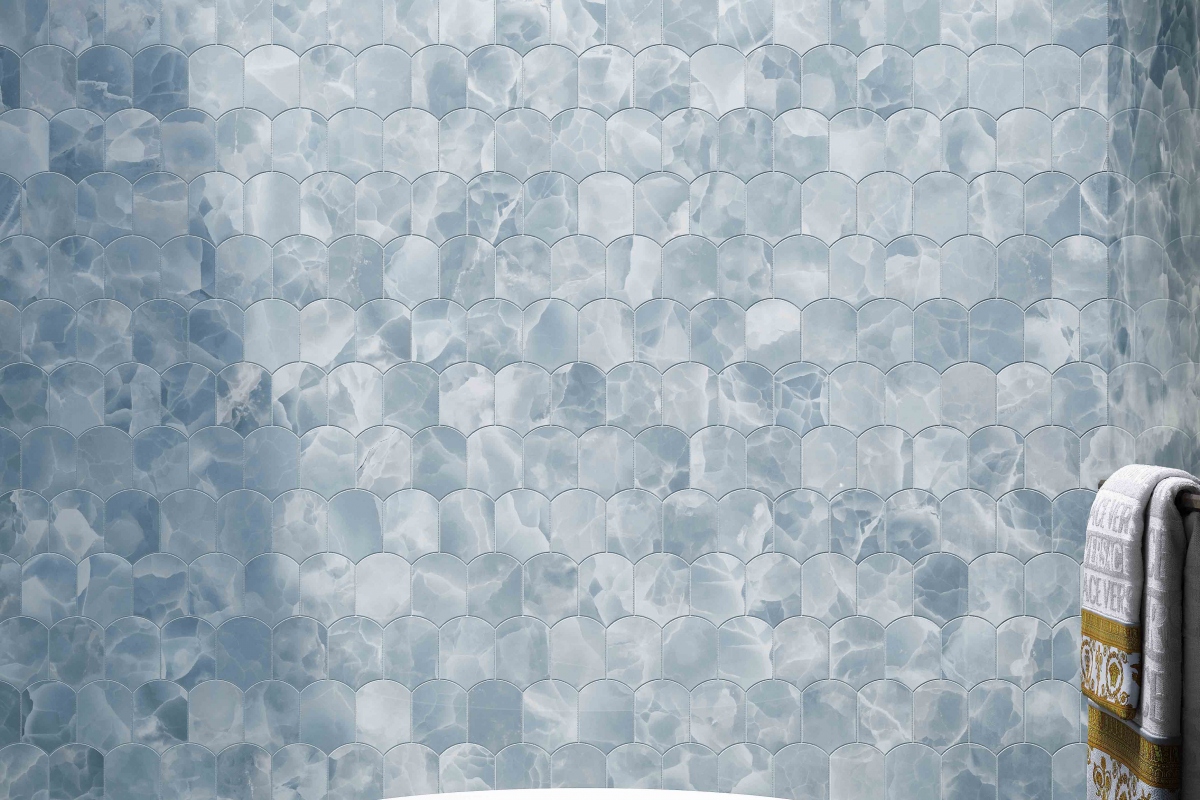 GEMSTONE MOSAICO WAVE ONYX SKY 37,5X35