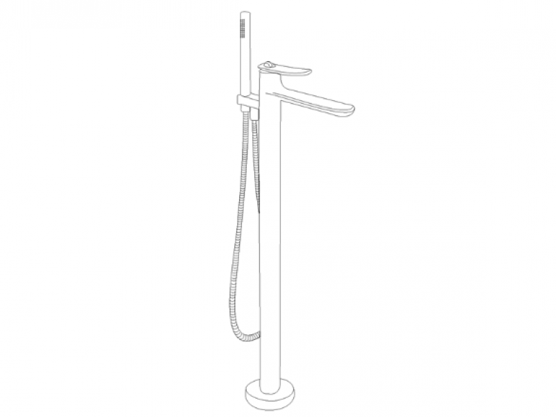 Floor mounted bath mixer
