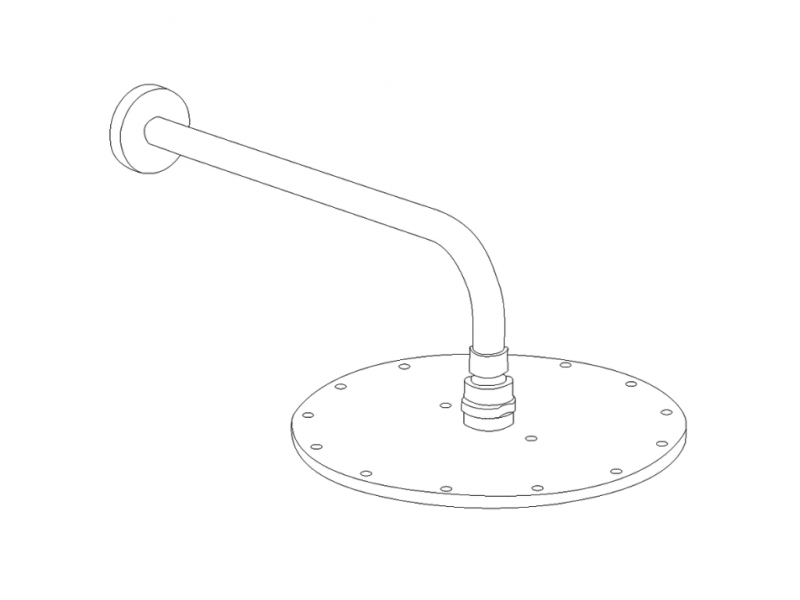 Shower head with arm