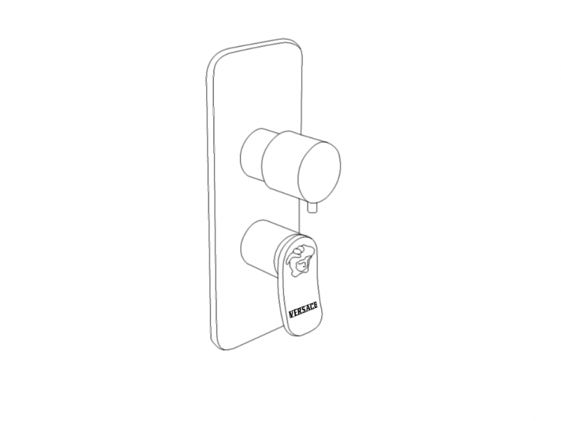 Built-in mixer with 2/3 outlets diverter