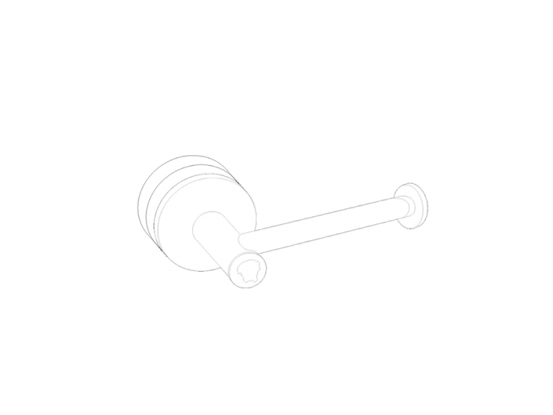 Wall mounted paper holder Round