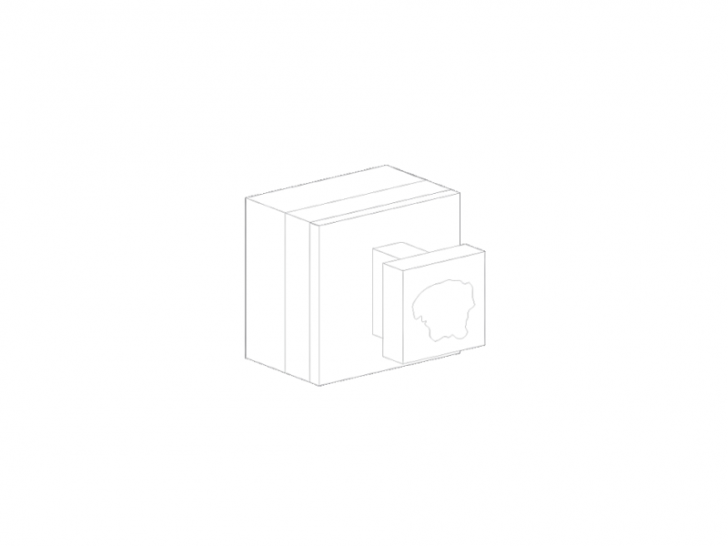Robe hook Square