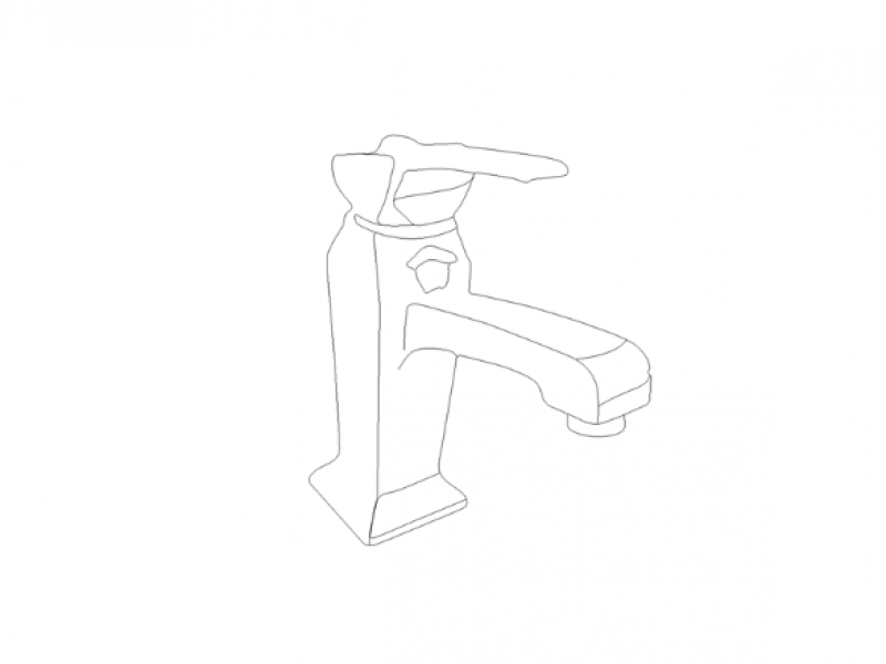 Single-hole washbasin faucet