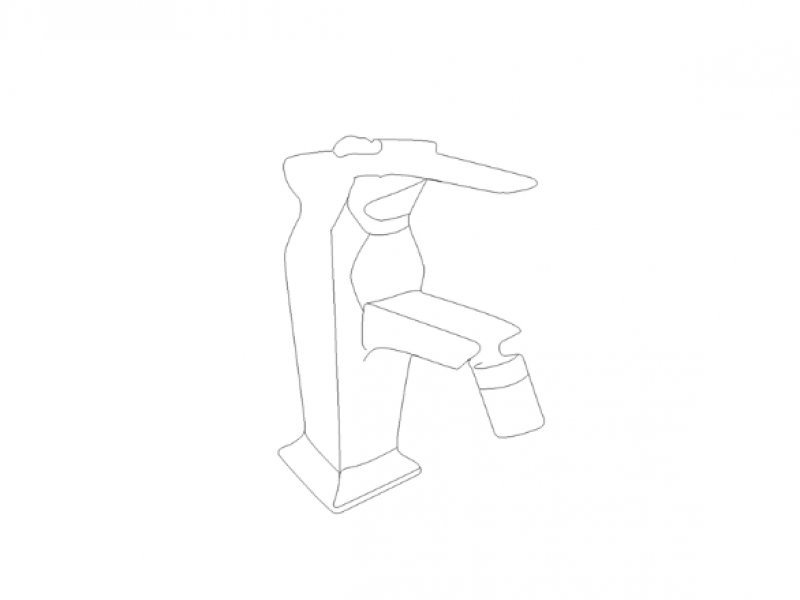 Single-hole bidet faucet