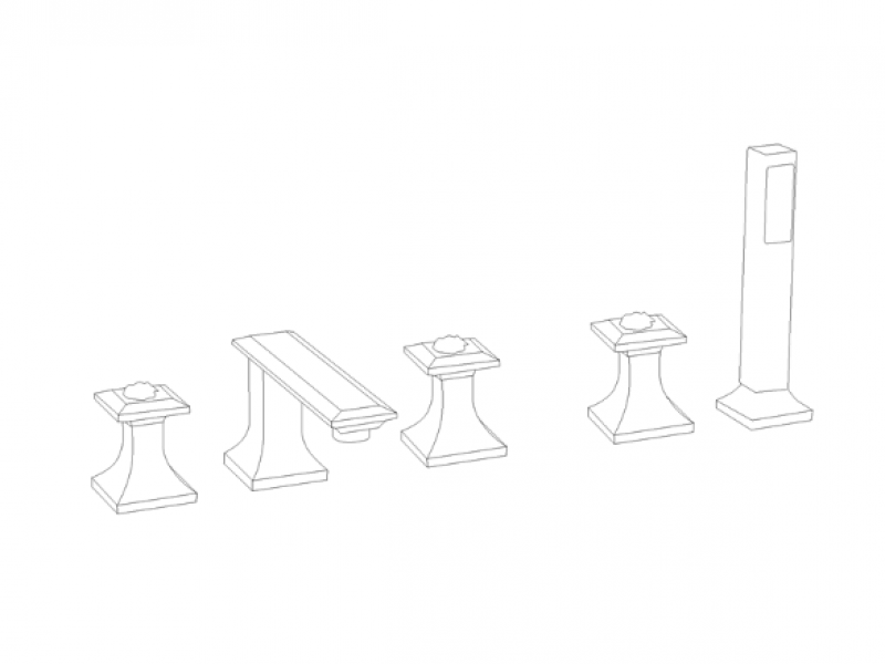 External bathtub side set